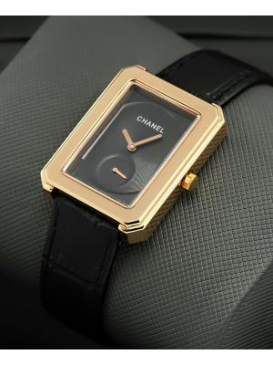 Chanel Boyfriend Black Ladies Men Watch