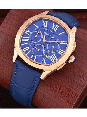 Drive de Cartier Blue Rose Gold Watch