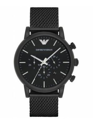 Emporio Armani AR1968 Black IP Mesh Chronograph Watch AR1968
