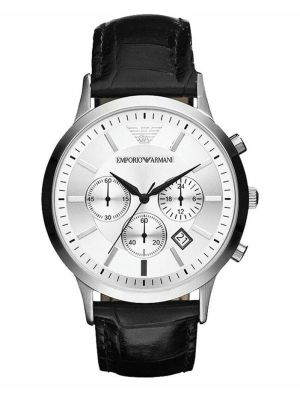 Emporio Armani Men's AR2432 Black Leather Watch AR2432