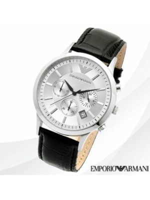 Emporio Armani Renato Leather Strap Chronograph Men Watch