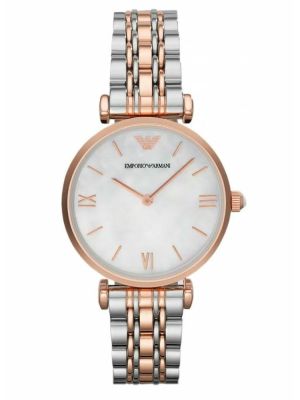 Emporio Armani Retro Round Analog Mother of Pearl dial Ladies watch - AR1683