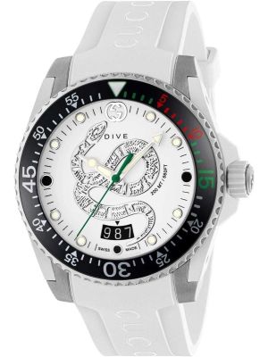 Gucci YA136330 Men's Dive White Quartz Watch