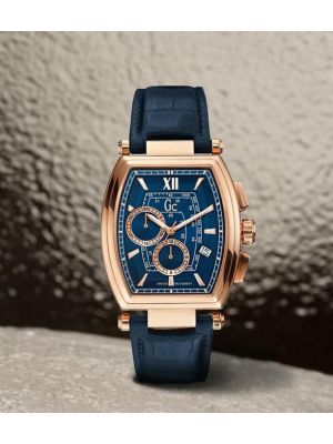 Guess Gc Retroclass Leather Blue  Watches Pakistan