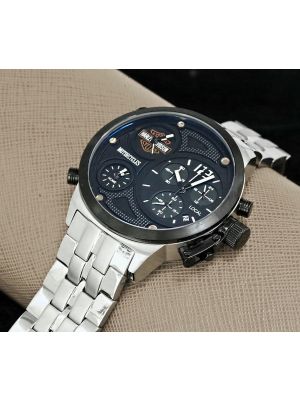 Harley Davidson jam Tangan Tripletime Cronograph Watch