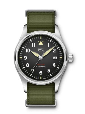 IWC Pilot Mark XV III Olive Green NATO Strap Mens Watch