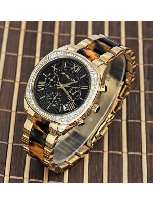 Michael Kors Black dial Gold Tone Ladies Replica Watches Lahore