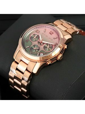 Michael Kors Ladies Rose Gold Chronograph Bracelet Buy Online Watches
