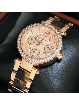 Michael Kors Ladies Rose Gold Pink Dial Replica Watches Lahore