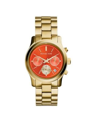 Michael Kors Runway Orange Dial Womens Gold Chronograph in Islamabad