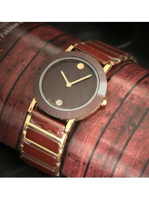 Movado Bold Brown Dial Two Tone Watch