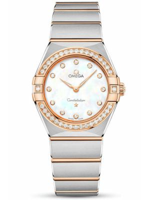 OMEGA Constellation Manhattan Two-Tone Diamond Dial and Bezel Watch