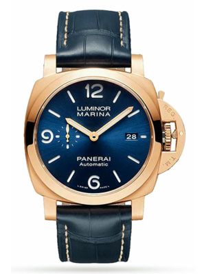 Panerai Luminor Marina Goldtech Sole Blu Men's Watch