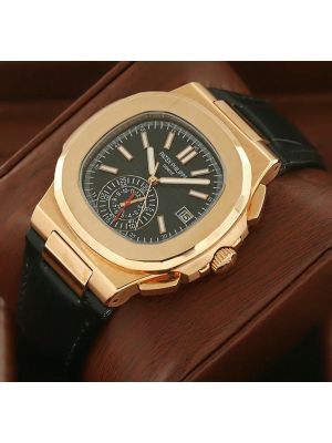 Patek Philippe Nautilus Black Straps Watch