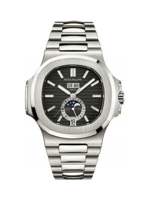 Patek Philippe Nautilus Mechanical Black Dial Steel Mens  watches price