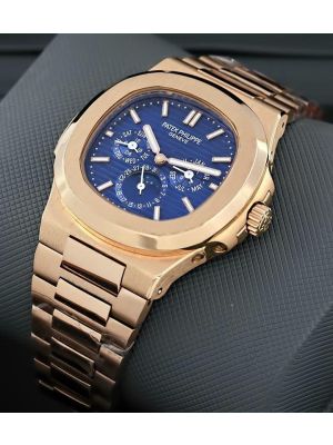 Patek Philippe Nautilus Rose Gold With Blue Dial Watches,