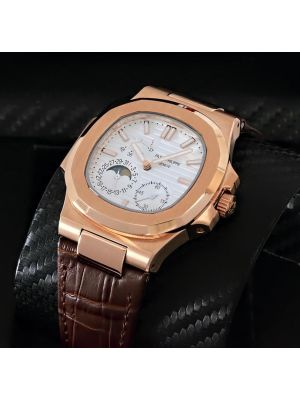 Patek Philippe Nautilus Brown Dial Brown Straps Watches