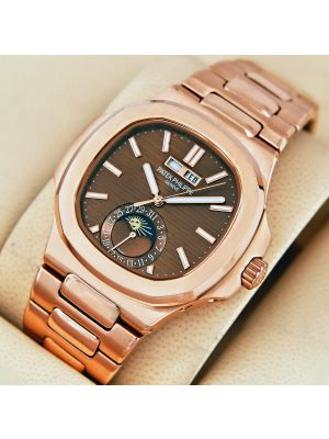 Patek Philippe Rose Gold Nautilus Brown Dial Watch