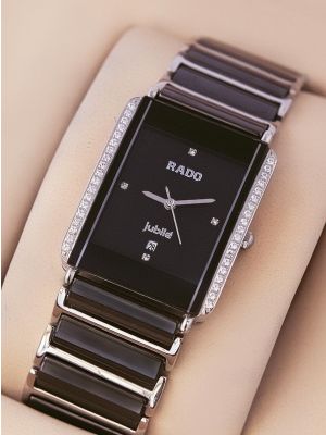 Rado Jubile Black Dial Diamond Bezel 