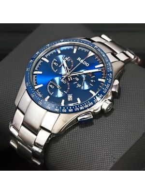  Rado HyperChrome Chronograph Blue Dial Mens Chronograph Two Tone Black Dial  Watches in Pakistan, 