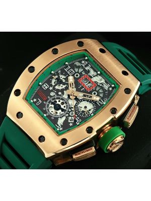 Richard Mille Rm 011 Fm Felipe Massa Green Strap Watch