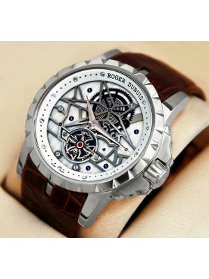 Roger Dubuis Tourbillon Skeleton  Strap Watch 