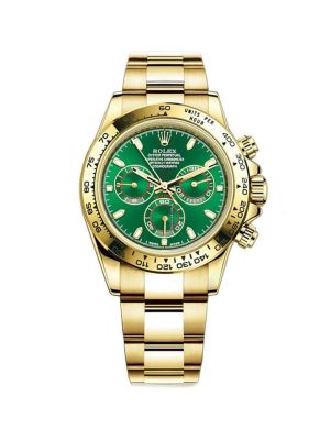 Rolex Cosmograph Daytona Yellow Gold Green Dial Watch