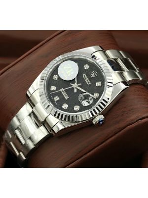 Rolex Datejust Black Computer Dial Watch