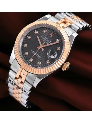 Rolex Datejust Black Diamond Dial Men's Watch