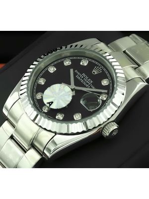 Rolex Datejust Black Diamond Dial Watch