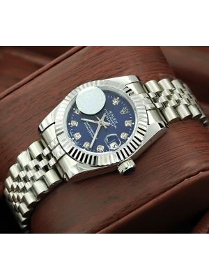 Rolex Datejust Blue Diamond Dial Watch