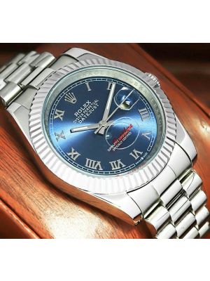 Rolex Datejust Blue Roman Numeral Dial Men's Watch