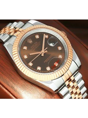 Rolex Datejust Chocolate Diamond Dial Watch