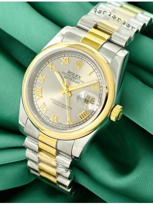 Rolex Datejust Gray Roman Dial Watch
