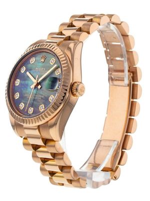 Rolex Datejust President Rose Gold  Pearl Diamonds Dial Watch