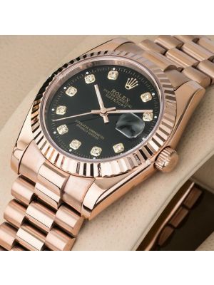 Rolex Datejust Rose Gold Black Dial Luxury watches in Pakistan