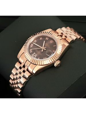 Rolex Datejust Rose Gold Chocolate Roman Dial Ladies watches in Pakistan