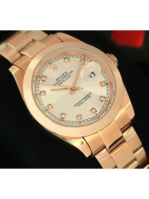 Rolex Datejust Gold Black Dial Watch 2021