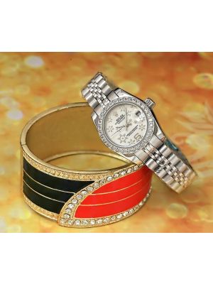 Find Rolex Datejust White Flower Dial Diamonds Bezel Watches Prices in Pakistan