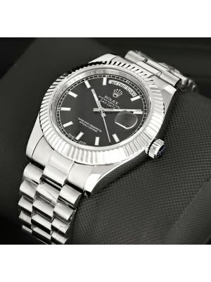 Rolex Day-Date  Black Dial Swiss Quality ETA Movement 2836 Watches in Pakistan.