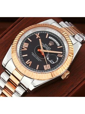 Rolex Day-Date Black Roman Dial Swiss Watch