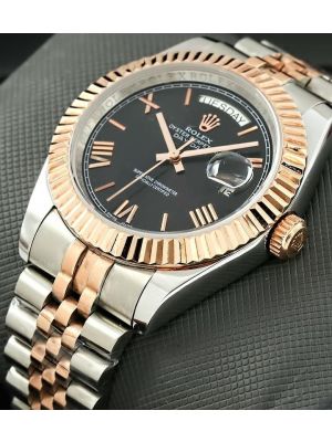 Rolex Day-Date Black Roman Dial Two Tone  watches in Pakistan