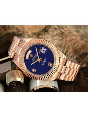 Rolex Day-Date  Blue Dial 18K Everose Gold Watches Online Pakistan