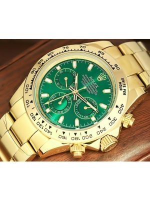 Rolex Daytona Yellow Gold Green Dial Watch