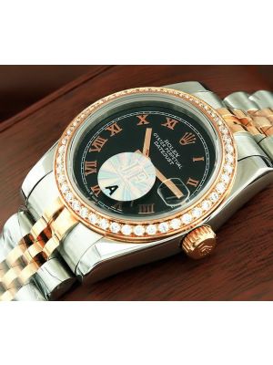 Rolex Lady-Datejust Two Tone Diamond Bezel Watch