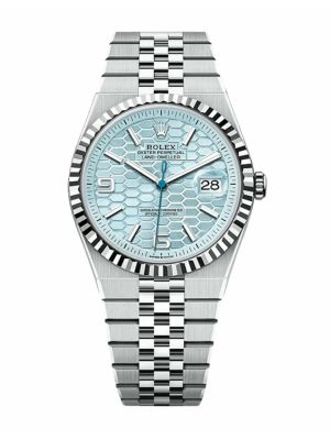 Rolex Land-Dweller 127336 Platinum Ice Blue Dial 2025 NFC With Card Watch