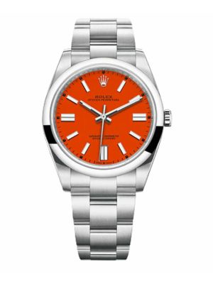 Rolex Oyster Perpetual Coral Red Dial Watch pakistan