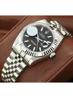 Rolex Oyster Perpetual Datejust Black Dial Jubilee Men's Watch