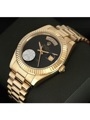 Rolex Oyster Perpetual Day-Date Black Dial Gold  watches price