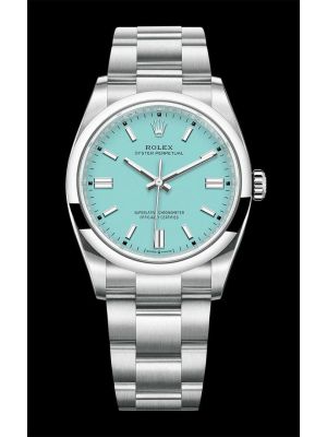 Rolex Oyster Perpetual in Oystersteel Turquoise Blue Dial Watch pakistan